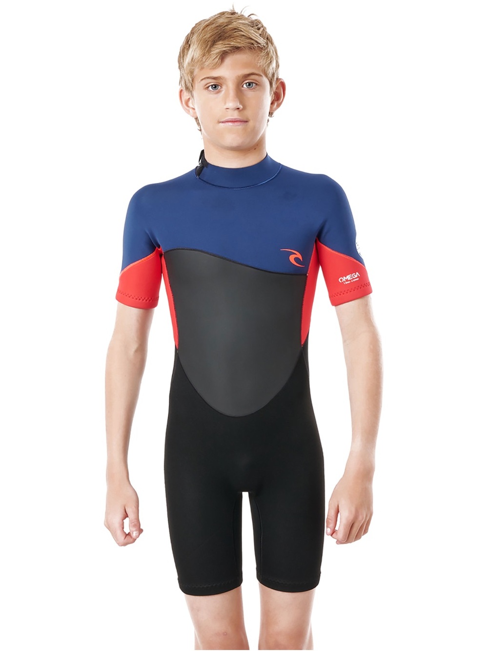 Rip Curl Youth Wetsuit back zip - Navy, Black & Red